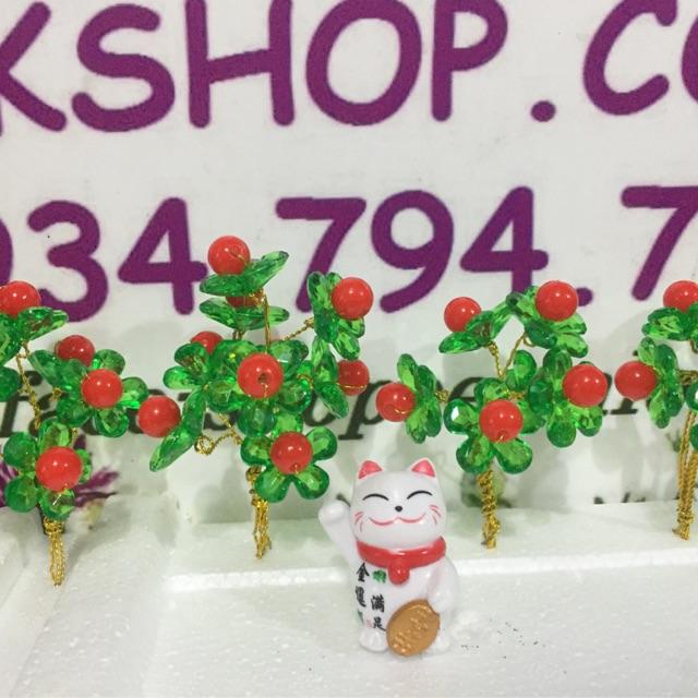 Tiểu cảnh cây cherry pha lê 10cm