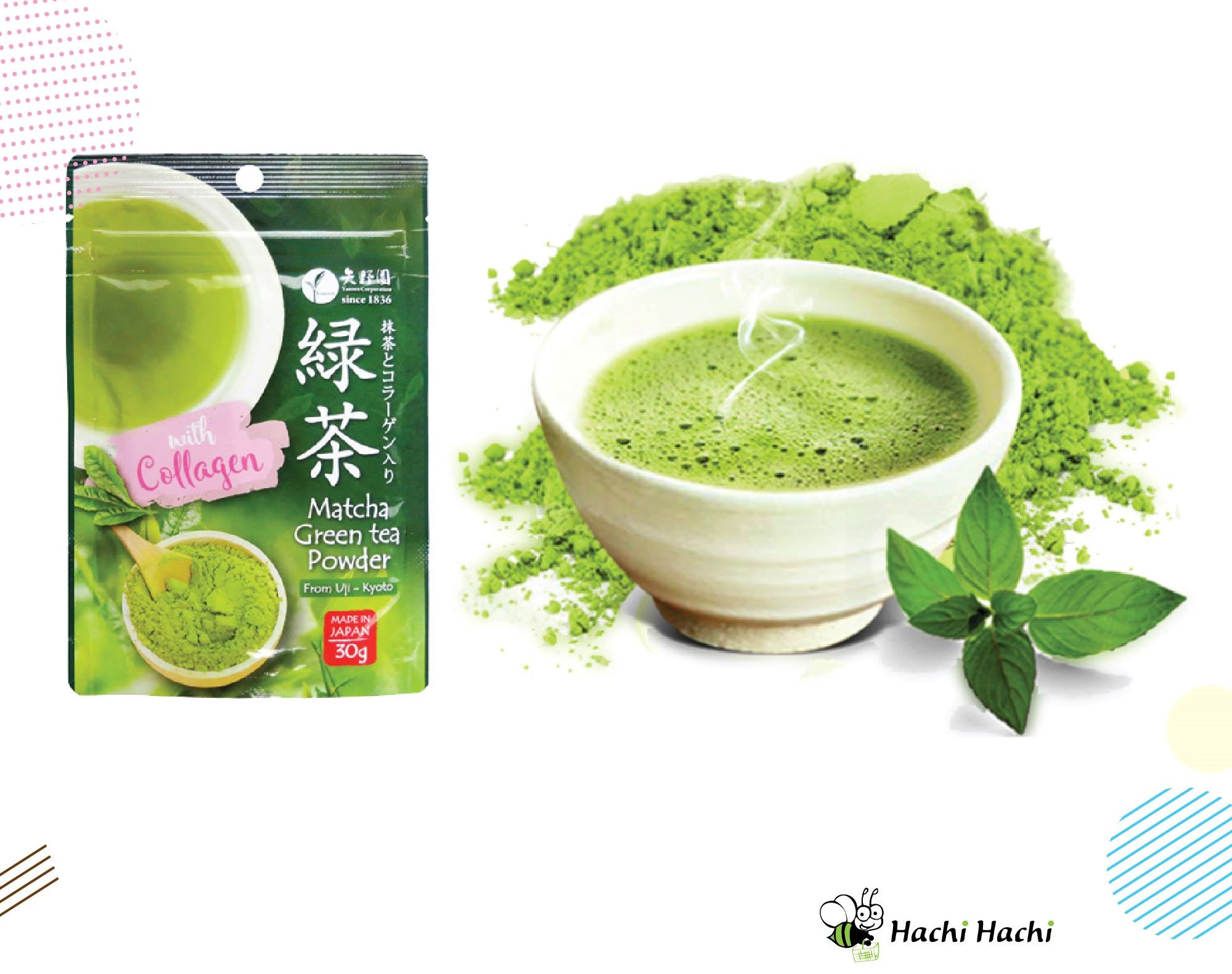 Bột Trà Xanh Yanoen Matcha Collagen 30g