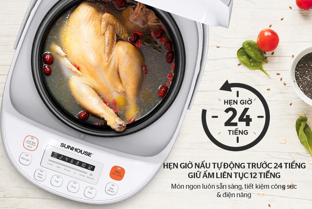 Nồi Cơm Điện Tử 1.8L SUNHOUSE SHD8906 - Hàng chính hãng