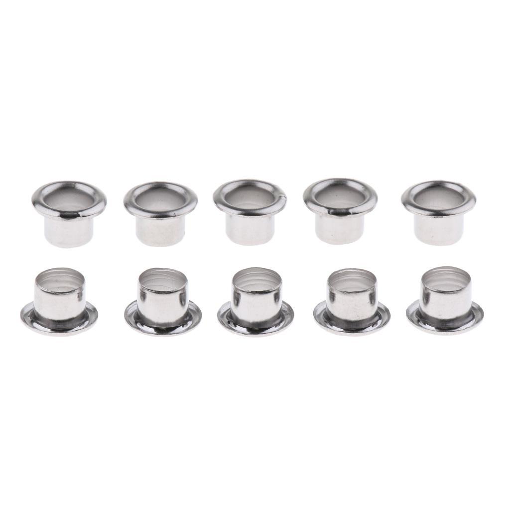 10 Pieces Metal Drum Air Vents Great Parts for Drum Set Kit General-Purpose Silver Color
