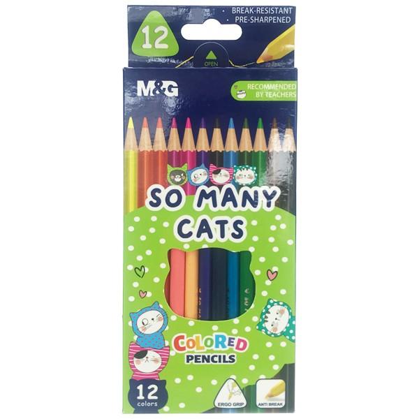 Bút Chì Màu Gỗ Hình Mèo M&G