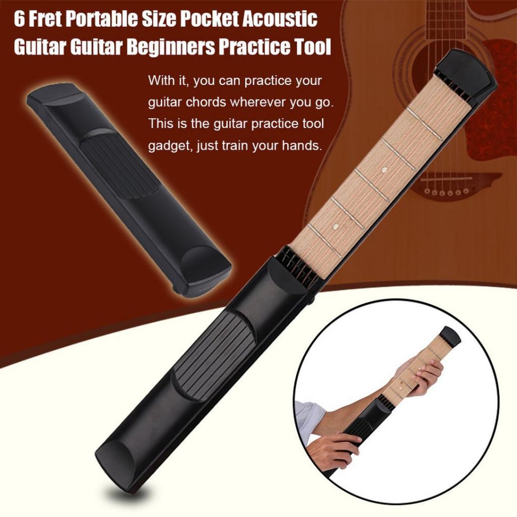 Pocket Acoustic Guitar Practice Tool Gadget Chord Trainer 6 String 6 Fret Model for Beginner Finger Training