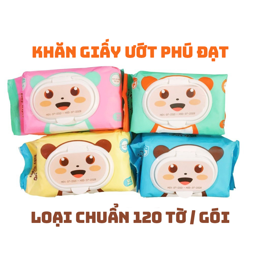 KHĂN GIẤY ƯỚT HÌNH GẤU PHÚ ĐẠT CHUẨN LOẠI 120C/Bịch ANHOME Giá Rẻ