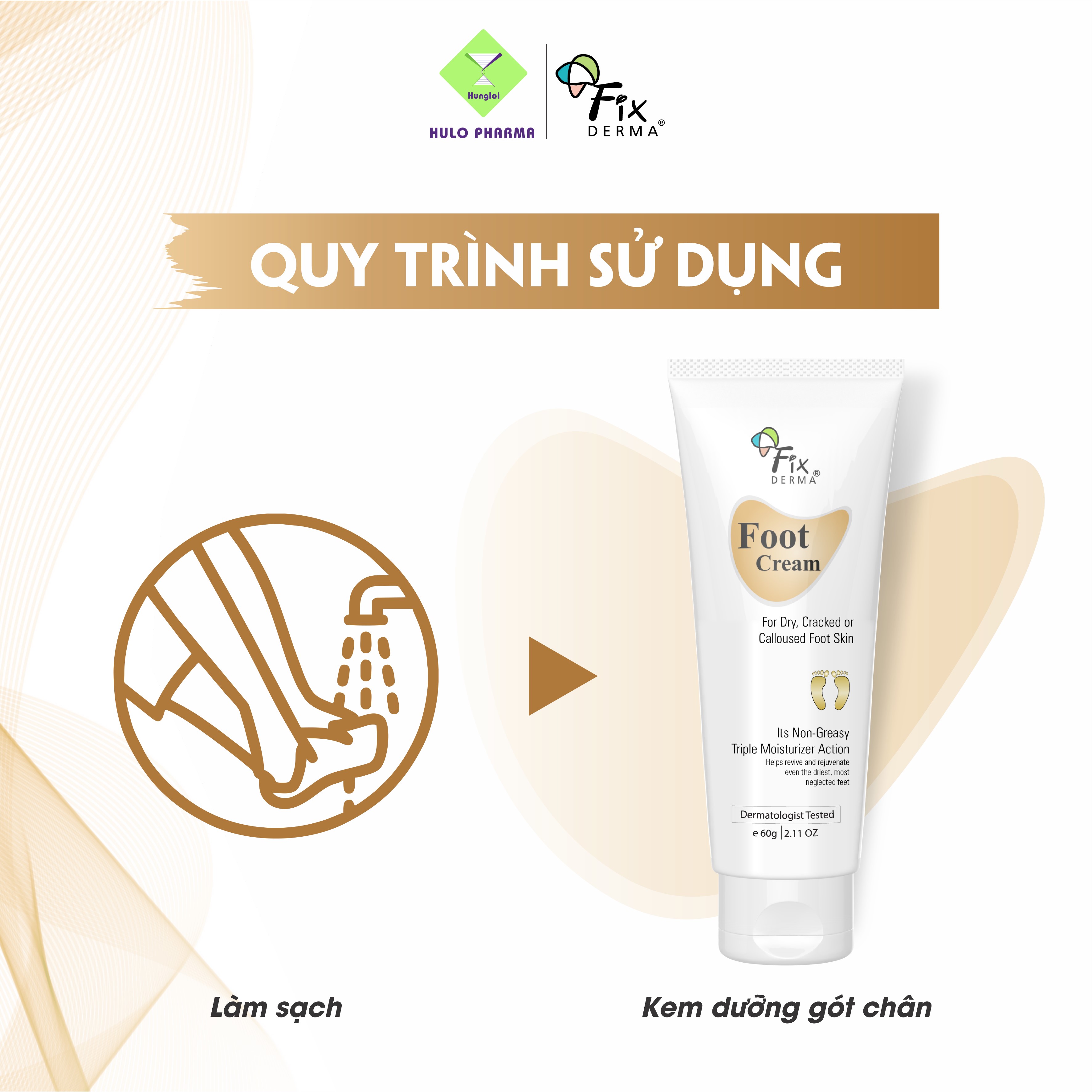 Kem Dưỡng Mềm Mịn, Chống Nứt Nẻ Gót Chân Fixderma Foot Cream - 60gr
