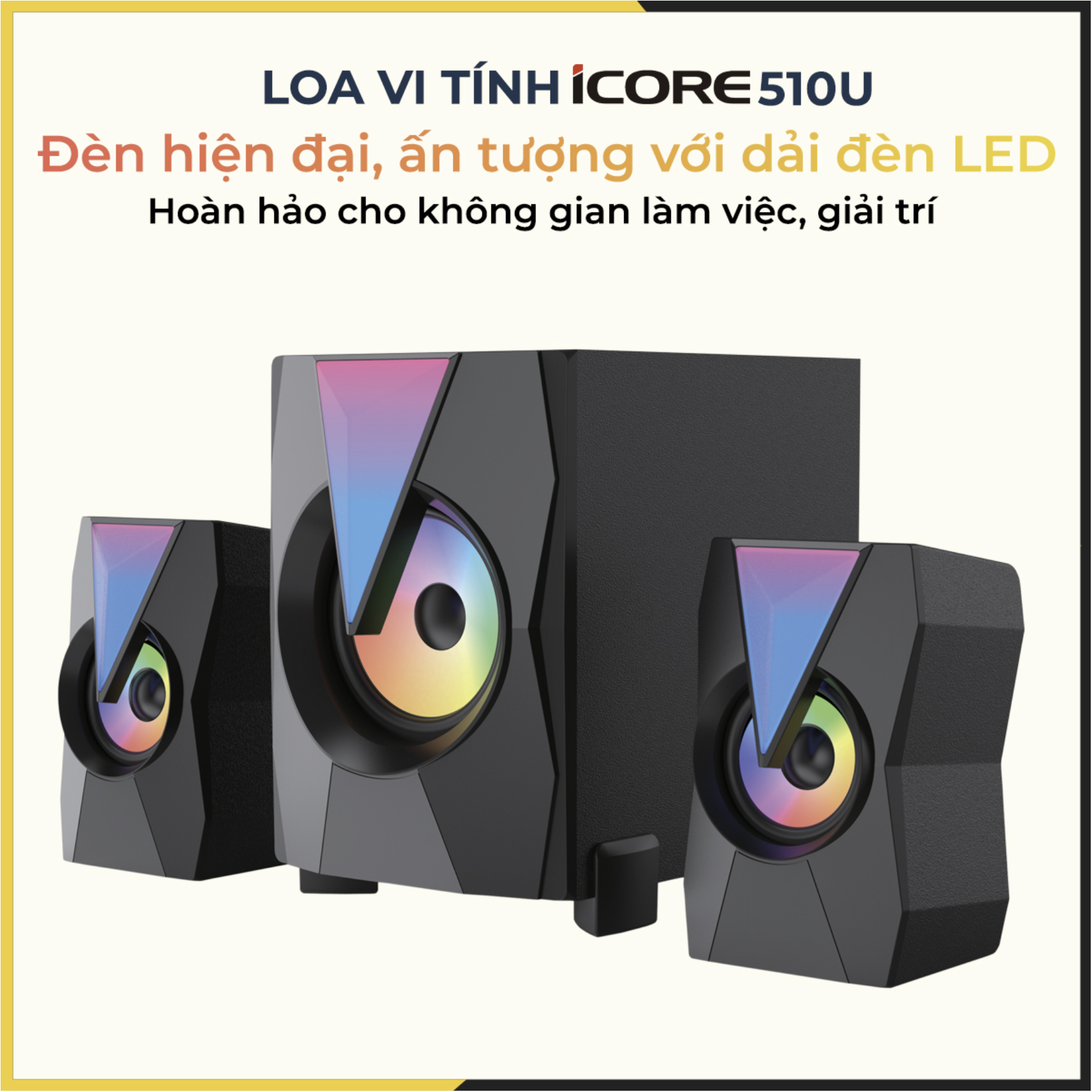 Loa Vi Tính 2.1 iCore 510U - Hàng Chính Hãng