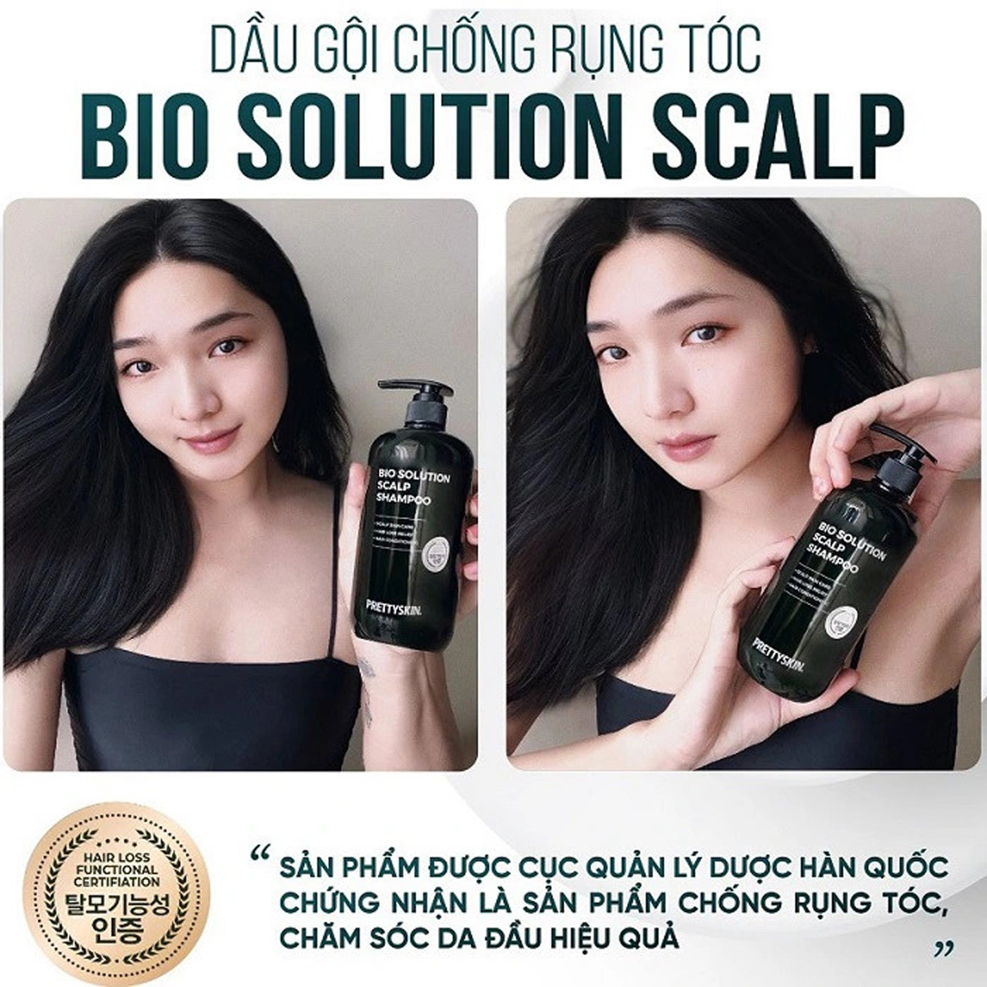 DẦU GỘI NGĂN RỤNG TÓC PRETTYSKIN BIO SOLUTION SCALP SHAMPOO 500ml