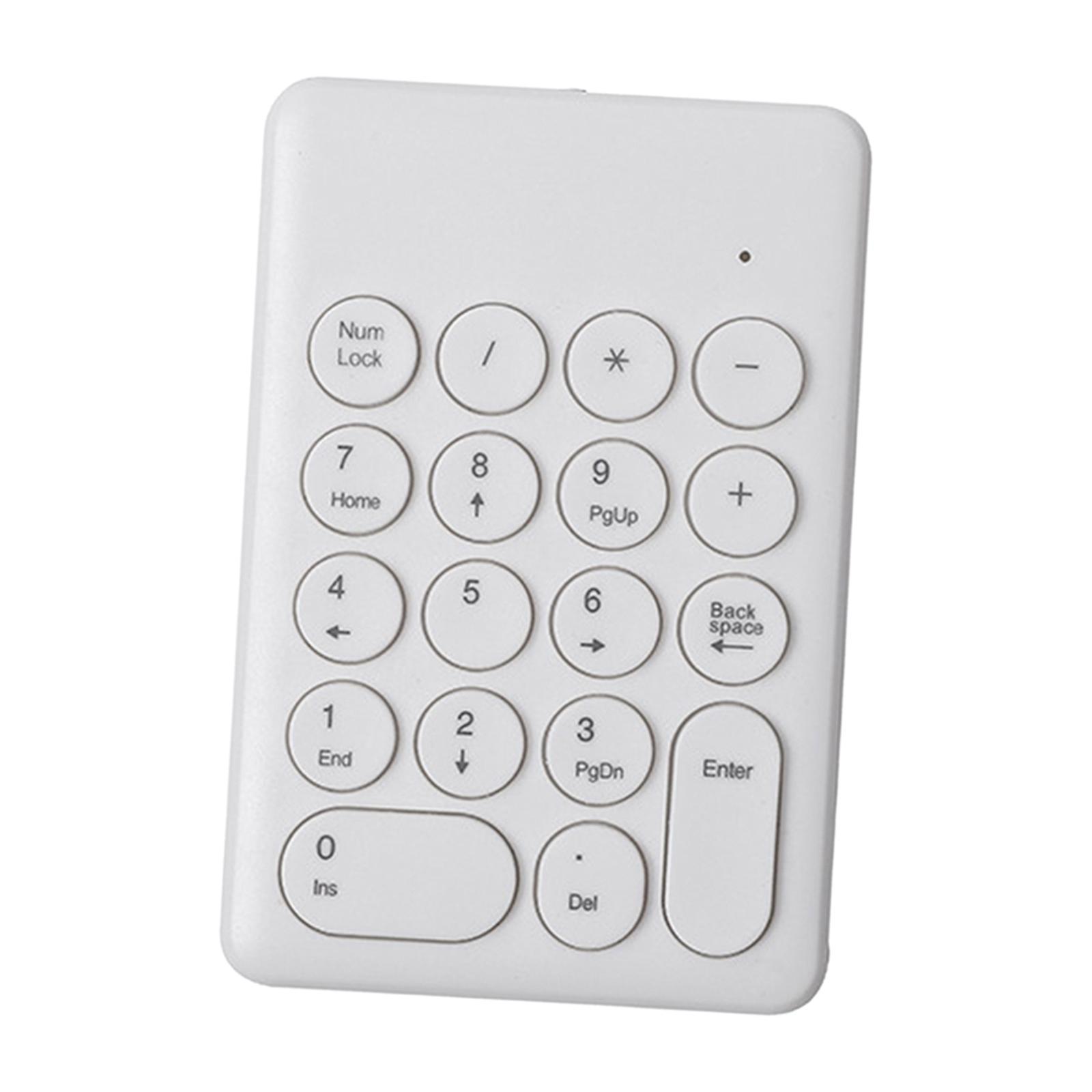 2.4G Wireless numeric Keypad Keyboard laptop pad White