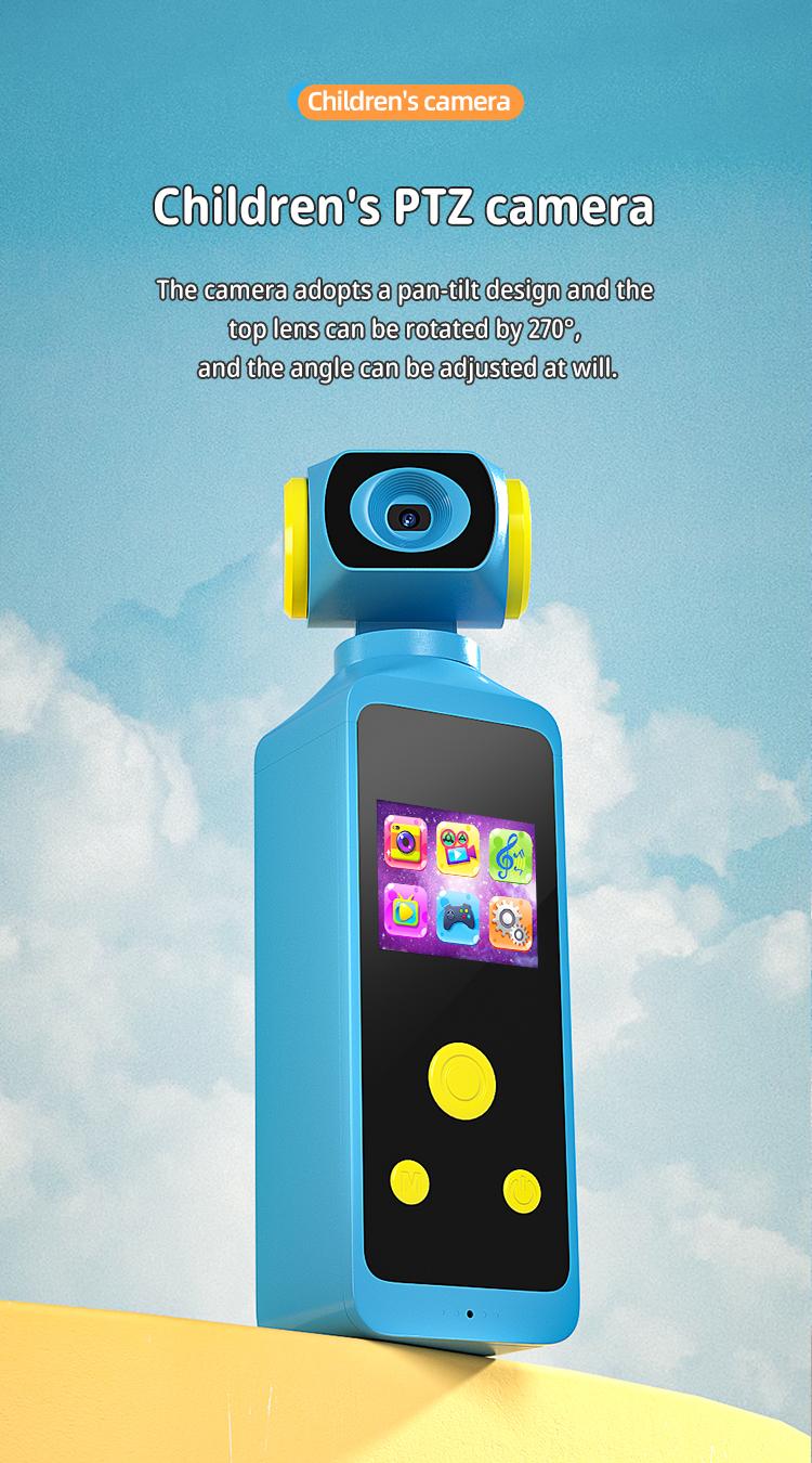 Máy ảnh bỏ túi thể thao 4K Máy quay video Đường truyền micrô trong Giao diện Ống kính xoay 270 độ của Máy quay phim Nhỏ và di động