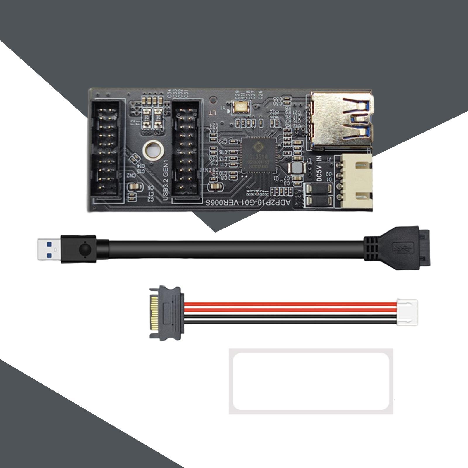 19Pin  Splitter Replaces Parts USB 3.0 Hub USB Adapter Conector