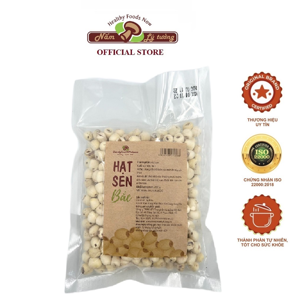 Hạt Sen Bắc Lý Tưởng 200g, Hạt Sen Sấy Khô, Hạt Sen Không Chất Bảo Quản