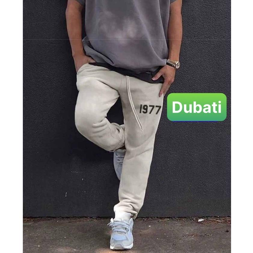 QUẦN JOGGER NAM NỮ UNISEX CHẤT NỈ DÀY DA CÁ ỐNG SUÔNG RỘNG 1977 PHONG CÁCH CAO CẤP MỚI -DUBATI FASHION