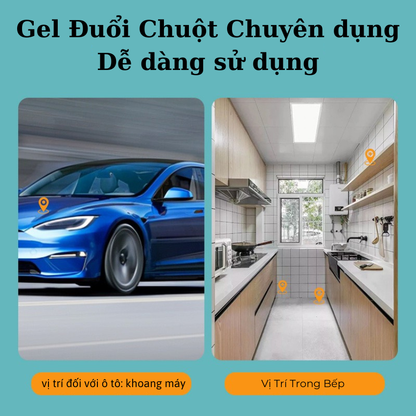 Gel Xua đuổi chuột Ô Tô cao cấp Hương Tự Nhiên mùi bạc hà dễ chịu, an toàn, Gel gắn khoang máy ô tô, chống chuột,đuổi chuột ô tô, sử dụng được cả cho tủ bếp, góc nhà