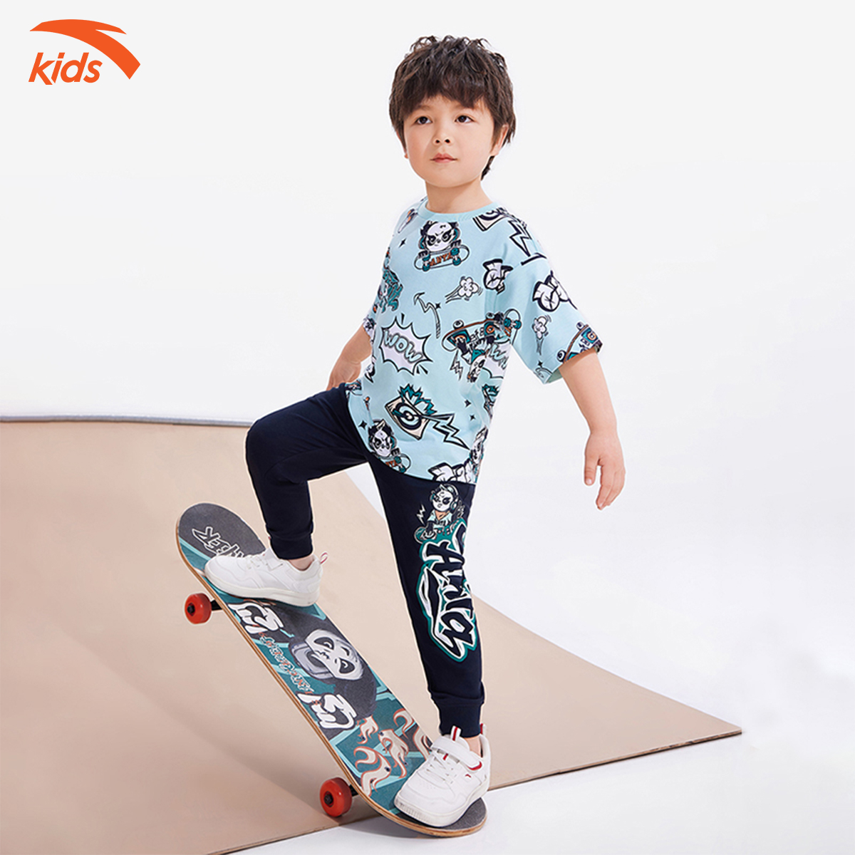 Quần dài bé trai Anta Kids dáng Slim Fit, cạp chun co giãn 4 chiều W352329734