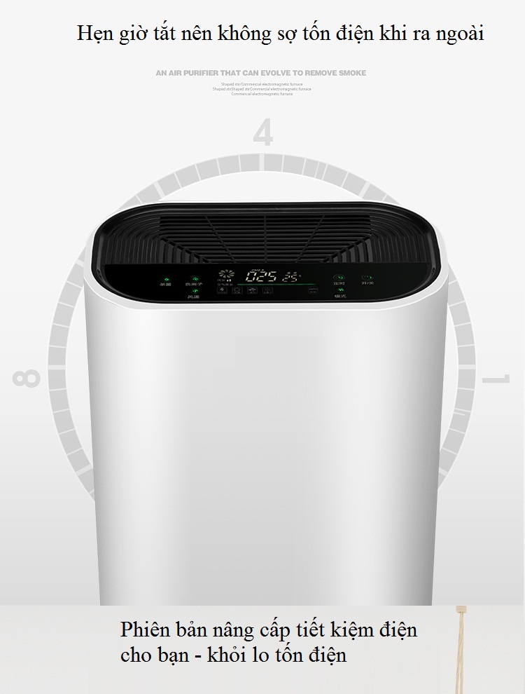 Máy lọc không khí Air Purifier siêu màng lọc HEPA giám sát mức ô nhiểm không khí và chạy tự động