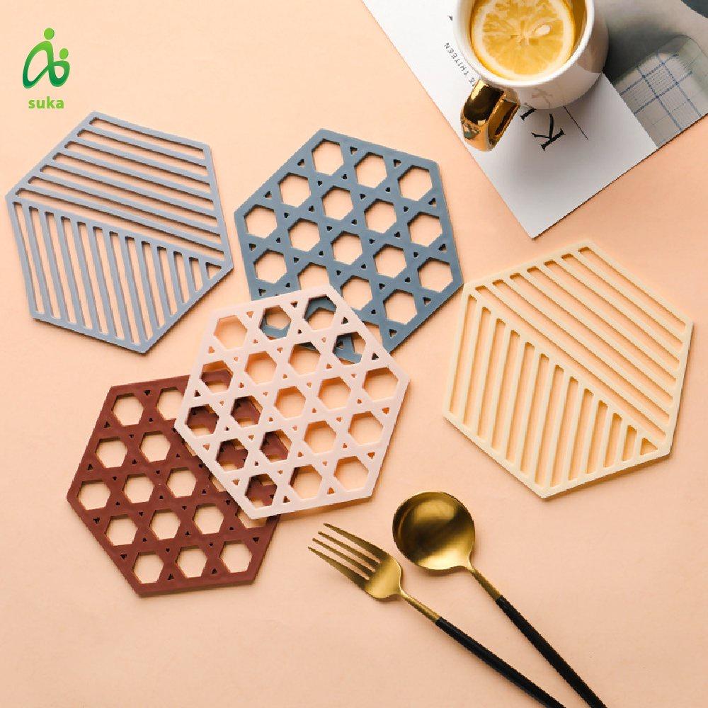 Miếng lót nồi, đế lót nồi, ly cốc chén, bát đĩa cách nhiệt chống trượt chất liệu silicon cao cấp