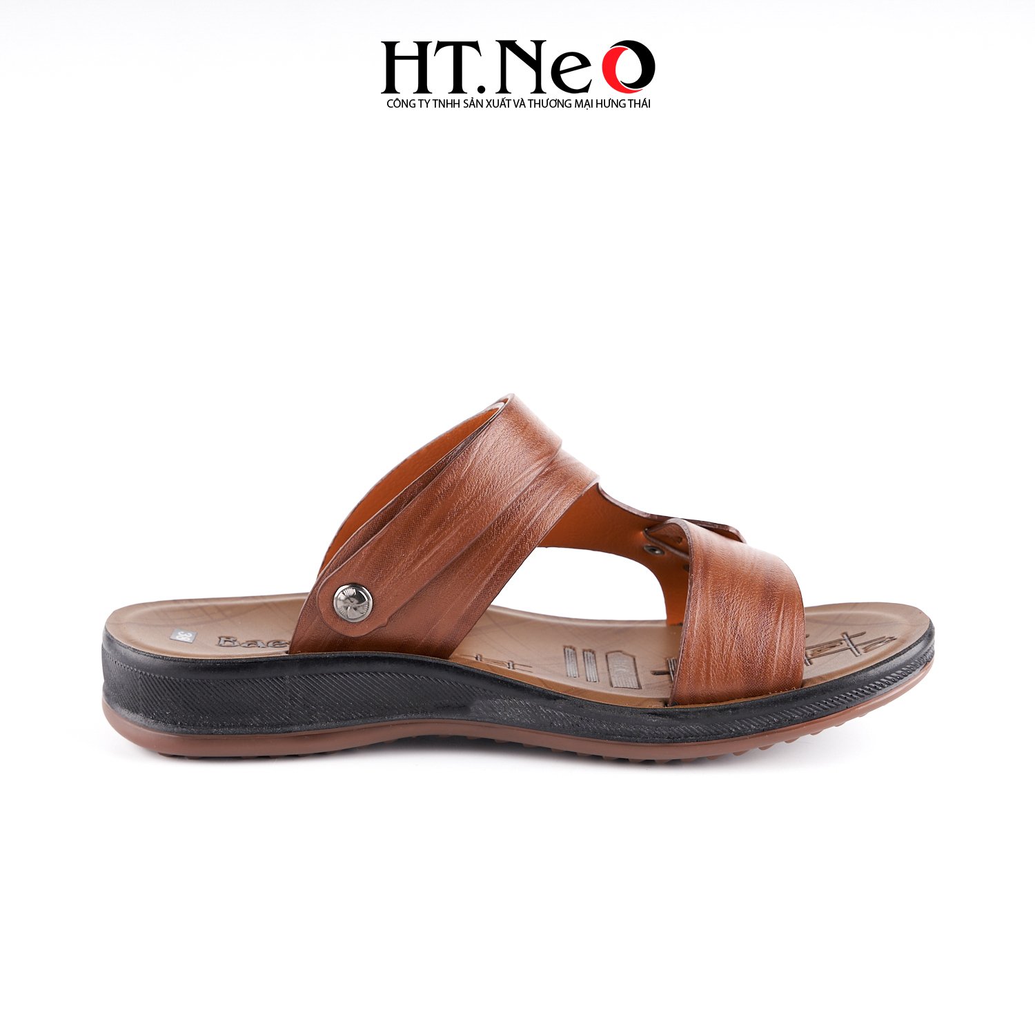 Sandal nam HT.NEO 100% da bò mềm mại, đế cao su nguyên khối, khâu may chân quai siêu chắc chắn SD157