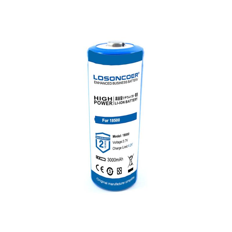 100% Chính Hãng LOSONCOER 3000MAh Pin 18500 Pin Sạc 3.7V 18500 Bateria Recarregavel Batteies Baterias ~ Còn Hàng Điện Áp Danh Định: 3.7V