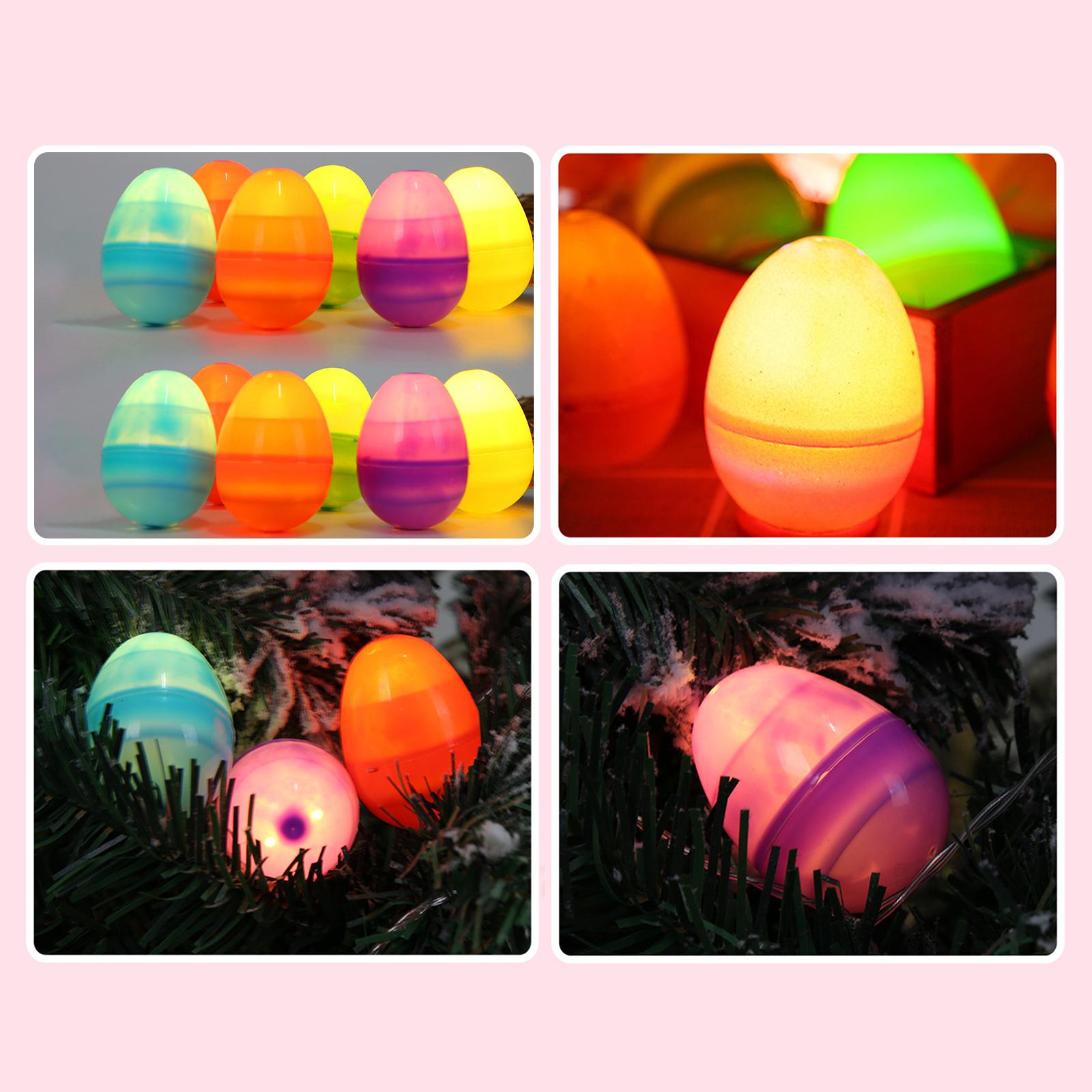 Set 12 Trứng Phục Sinh Đèn Led Trang Trí Nhà Cửa Nhiều Màu Sắc