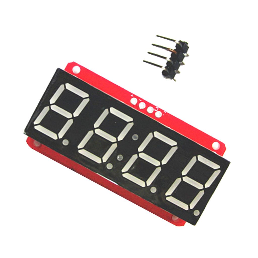 4 Digit 7-Segment 0.56'' LED Display Module Clock HT16K33 I2C for ,Pack Of 6