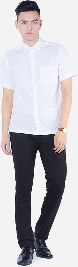 Áo sơ mi nam cộc tay nam công sở Aligro màu trắng ALGS-C101