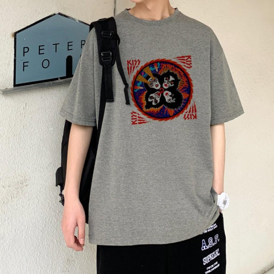 Áo thun Nhóm Nhạc KISS unisex tay lỡ form rộng, áo phông nam nữ siêu đẹp thoáng mát – ST187 - babitrendy