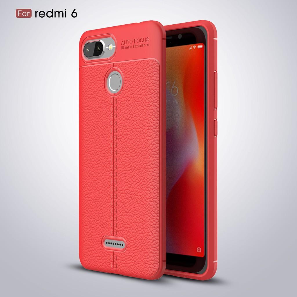 Ốp lưng Xiaomi Redmi 6 silicon giả da Auto Focus