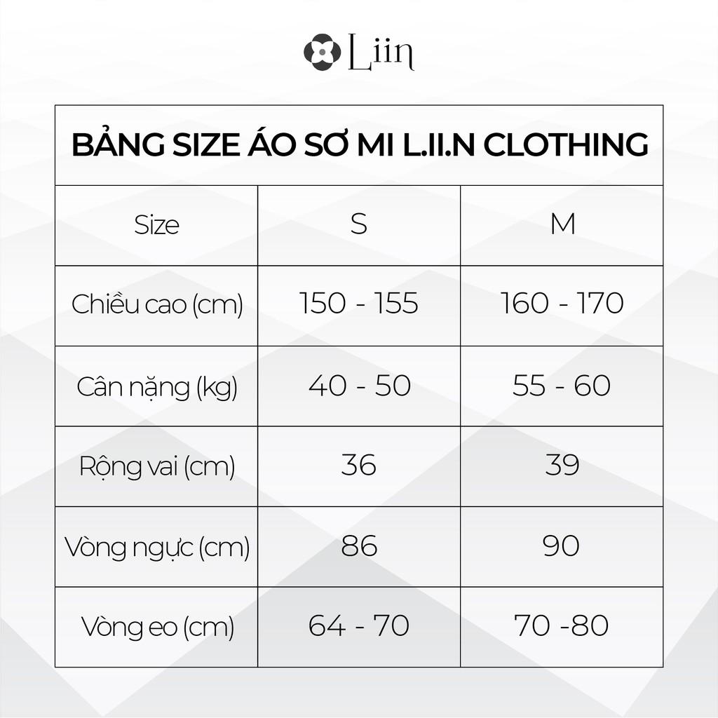 Áo sơ mi dài tay họa tiết kẻ sọc sắc màu, mix cổ trắng thiết kế trẻ trung, thời thượng LINBI SM4245