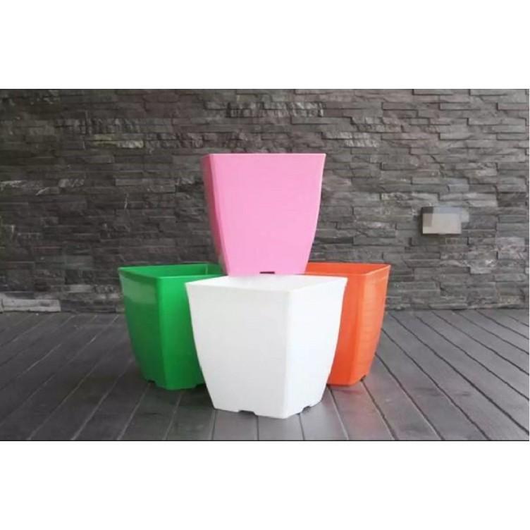 CHẬU NHỰA TRỒNG CÂY VUÔNG 16X15CM - SET 5 CÁI