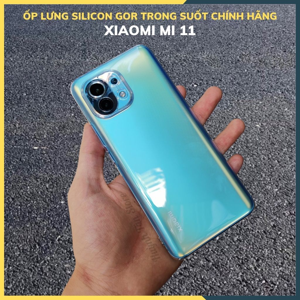Ốp lưng trong suốt silicon GOR dành cho xiaomi 11 bảo vệ camera dẻo siêu mỏng - Hàng nhập khẩu