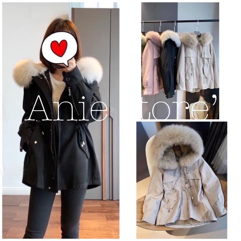 Áo Khoác Kaki Nữ Lót Lông Dây Rút Eo, Áo Jacket Đại Hàn Túi Chéo 2 Lớp 3 Màu ĐEN BE HỒNG