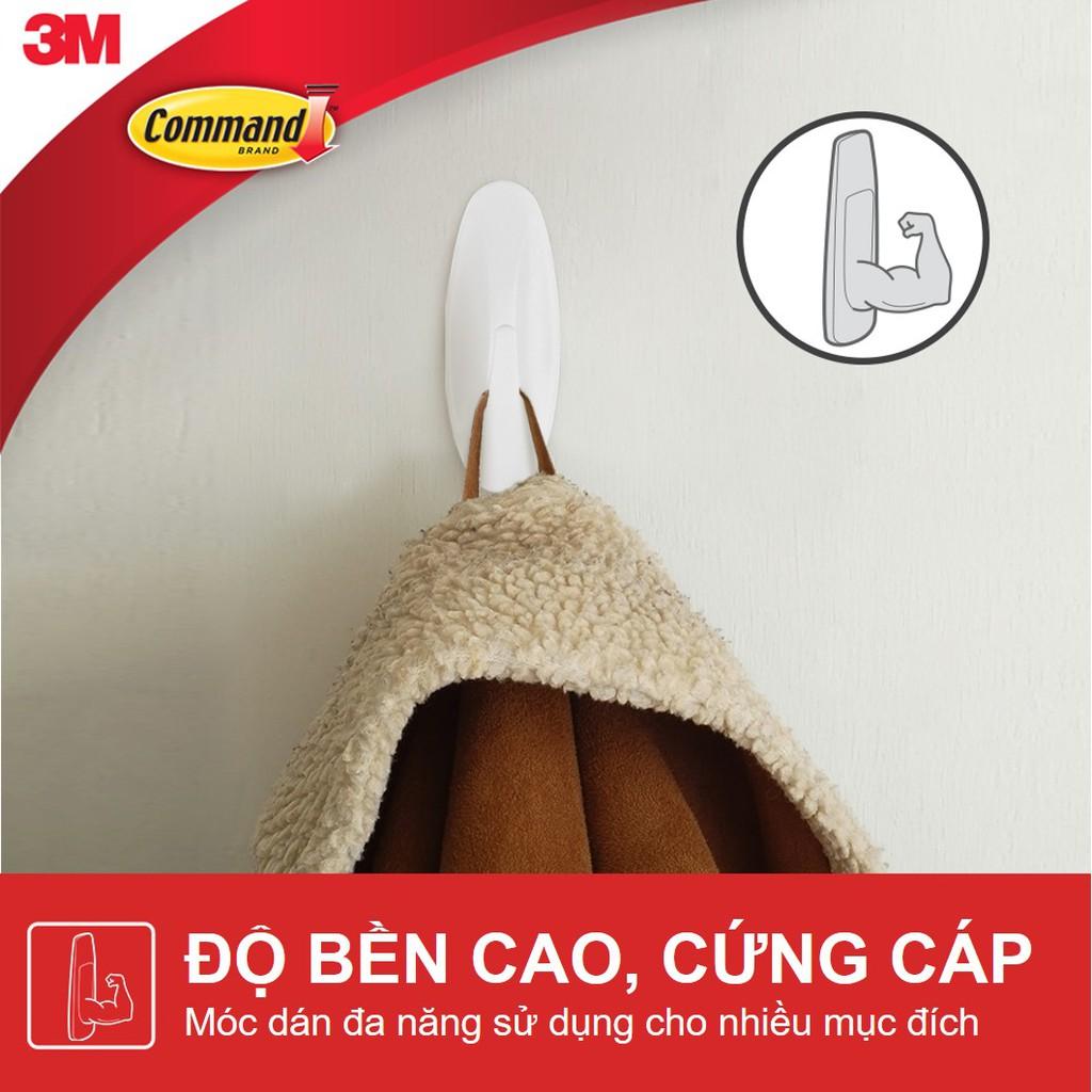 Bộ 4 Móc dán tường Command 3M hịu lực tối đa 1.3kg - Dễ sử dụng, độ bền cao, bám cực chắc, tháo cực dễ 17081 - VP