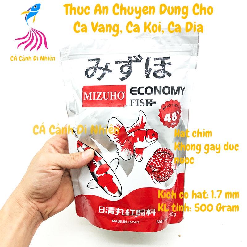 Thức Ăn MIZUHO ECONOMY đạm 48% cho cá vàng - Cám Mizuho Nhật gói 500 Gram