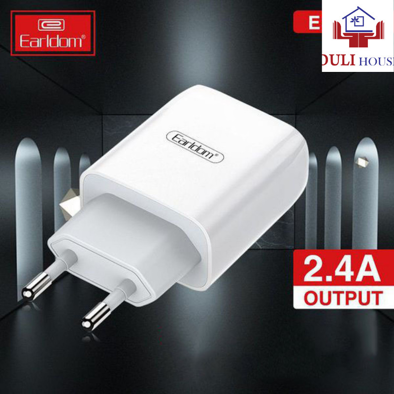 Bộ Sạc Nhanh 2.4A, 2 cổng USB, chống cháy nổ, độ bền cao, tiết kiệm thời gian sạc, hàng chính hãng