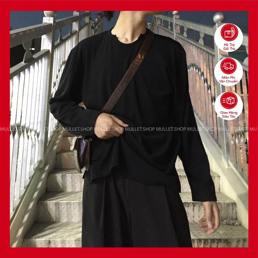 Áo Longtee dài tay len tăm xẻ tà Nam nữ thiết kế Bigsize90kg