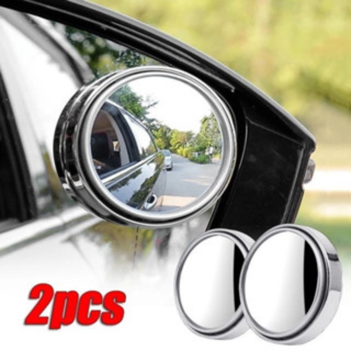 Bộ 2 Gương cầu lồi xóa điểm mù gắn kính hậu ô tô xe hơi xoay 360 độ chính hãng 3R