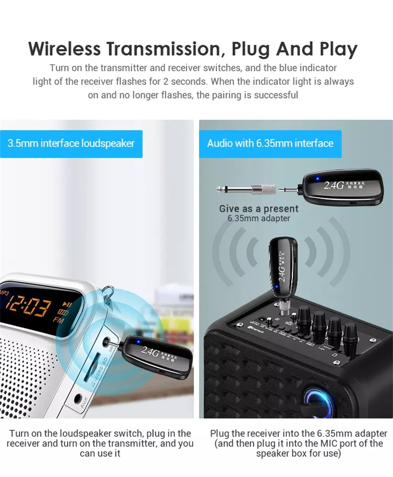 Micro Không Dây 2.4G G18 Đeo Tai, Tích Hợp Nút Điều Chỉnh Âm Lượng, Kết Nối Dài 50m, Pin Lithium 400mAh, Jack 3.5mm và 6.5mm, Hỗ Trợ Giảng Dạy, Thuyết Trình, Livestream, Chất Âm To Rõ, Dễ Dàng Sạc USB Qua Laptop, PC, Pin Dự Phòng | Hàng Nhập Khẩu