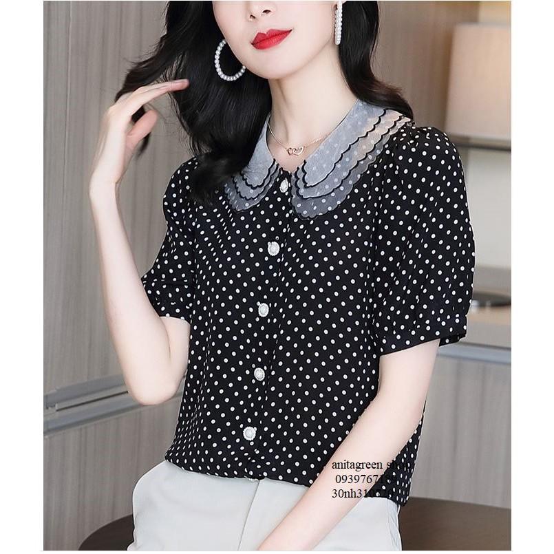 Nh310720-SƠ MI NỮ CHẤM BI