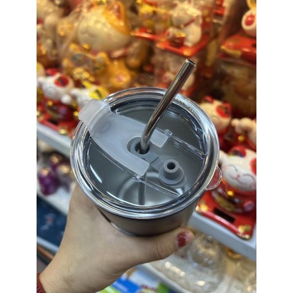 Cốc giữ nhiệt Iced Americano,good morning thể tích 650ML/300ML,làm bằng inox,có ống hút