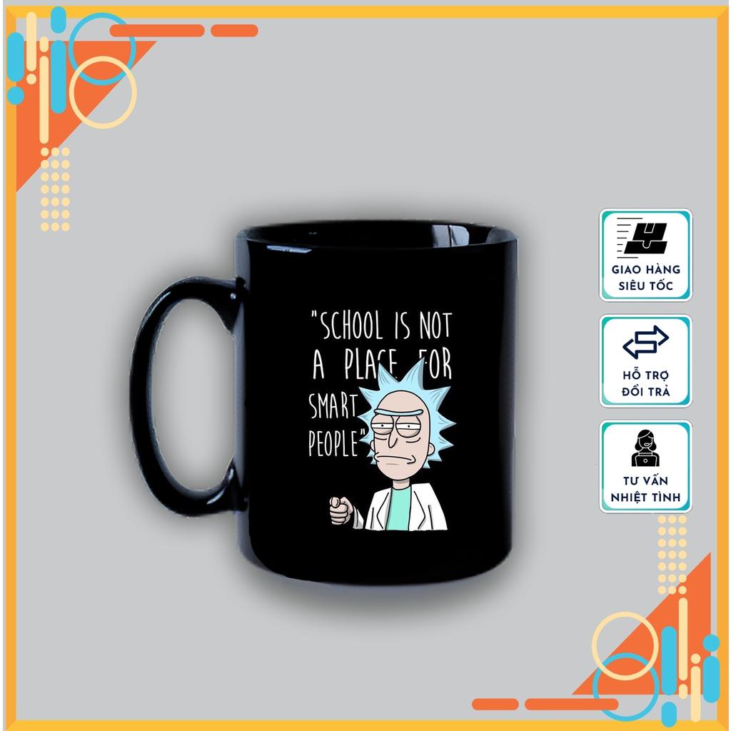 Cốc sứ in hình Rick and Morty hoạt hình vui nhộn, cốc sứ tráng men dùng làm quà tặng, uống nước hàng ngày