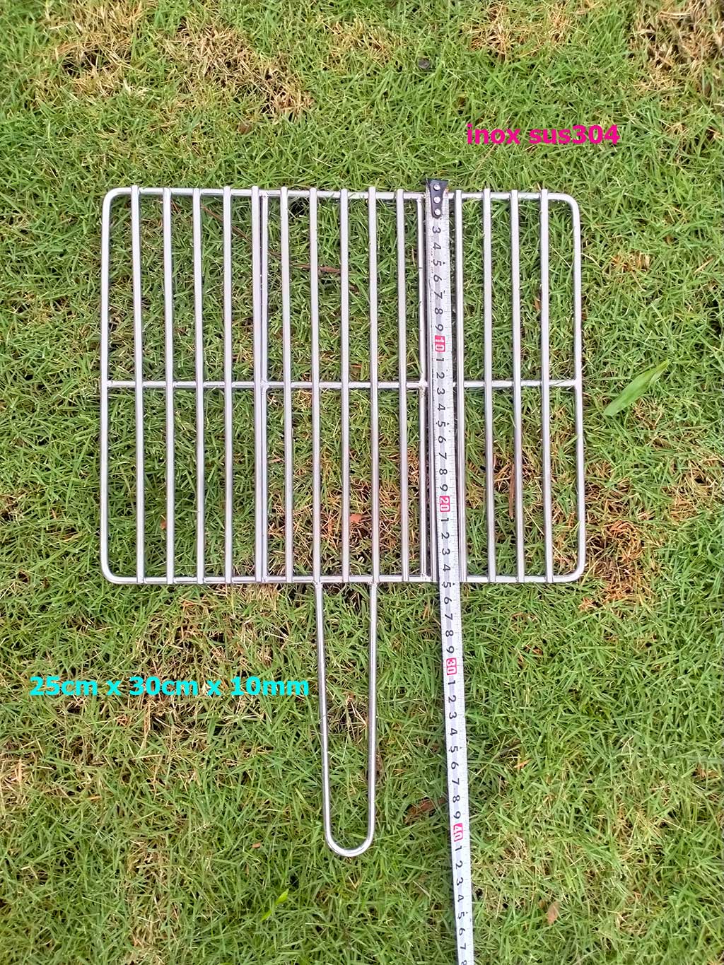 Vỉ nướng inox sus304 cao cấp - vĩnh viễn không bị gỉ sét - kích thước 25cm x 30cm dày 10mm