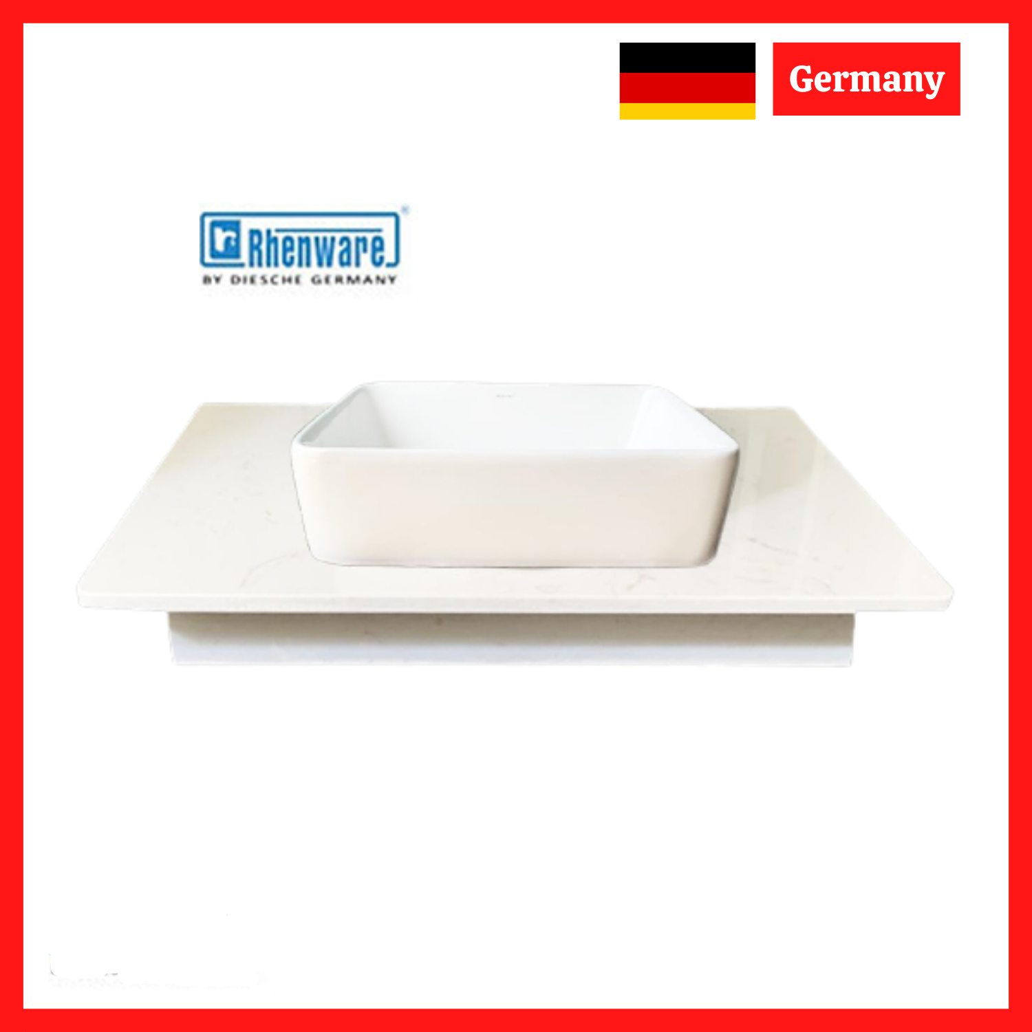 Chậu Lavabo Kèm Mặt Đá , Nhập Khẩu Cao Cấp Chính Hãng Rhenware Cv - Mđvt70Cm