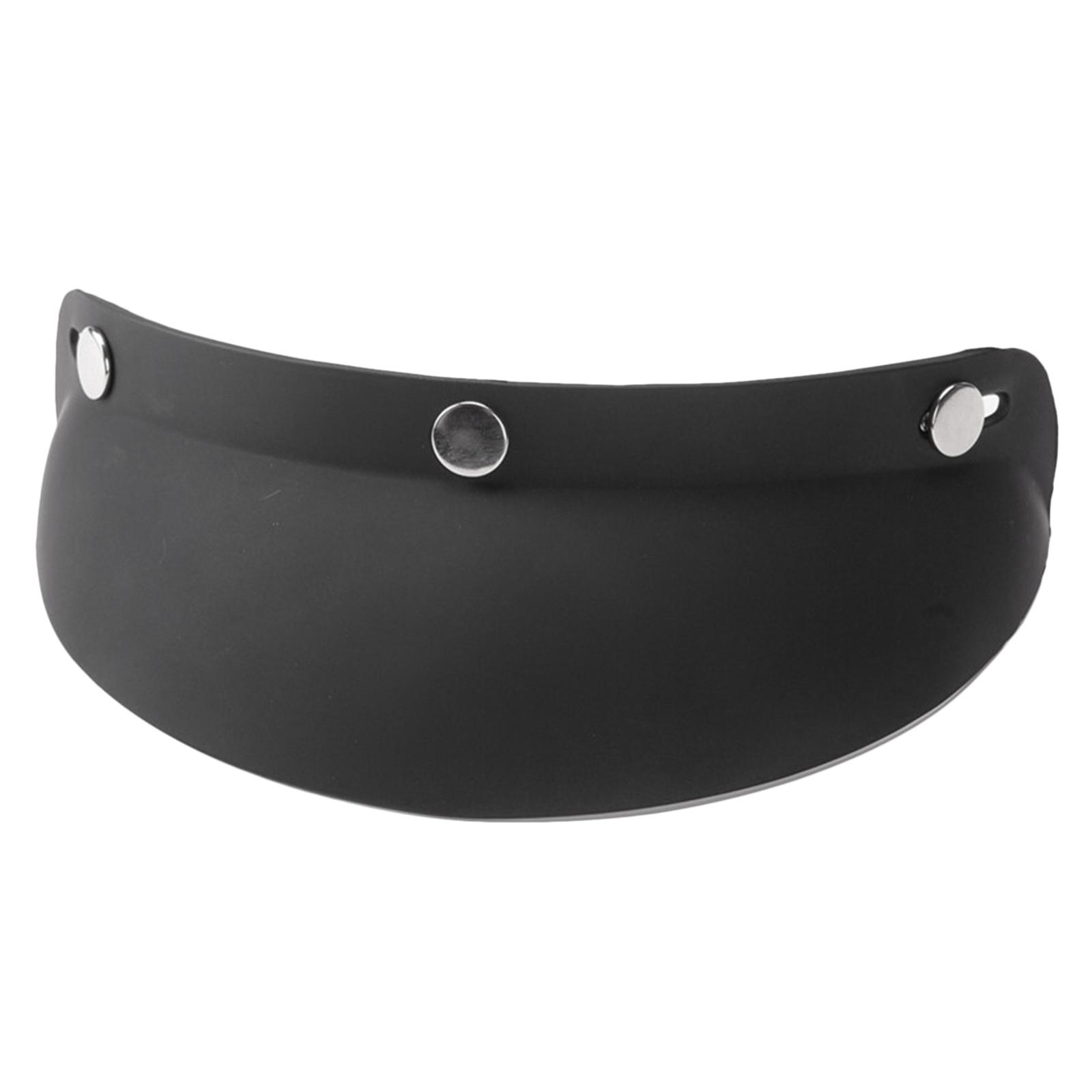 Universal Vintage 3-Snap Motorcycle Helmet Visor Sunshield Protector Shield
