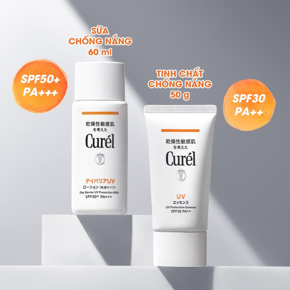 Sữa Chống Nắng Curél Day Barrier UV Protection SPF50+ PA+++ Mặt & Toàn Thân Cho Da Khô Nhạy Cảm 60ml