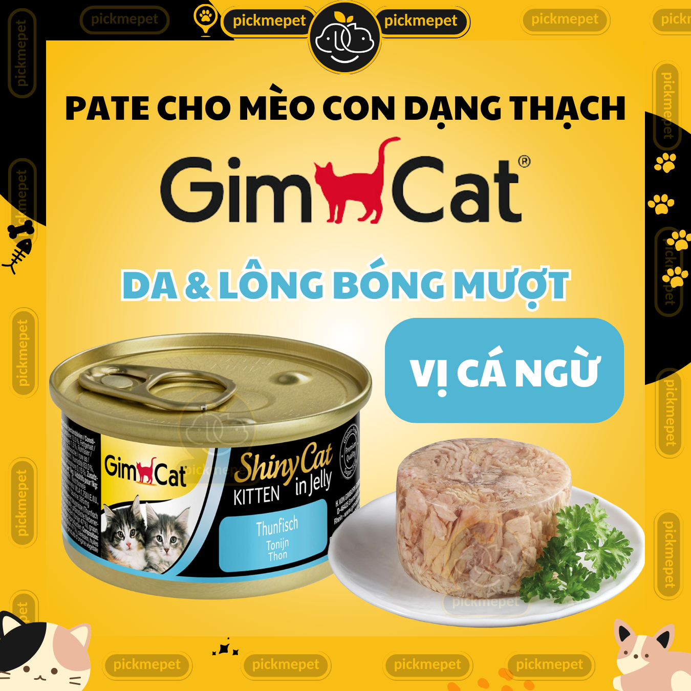 Pate GimCat Shiny Cat in Jelly Filet Cho Mèo Mọi Lứa Tuổi (Lon 70g)
