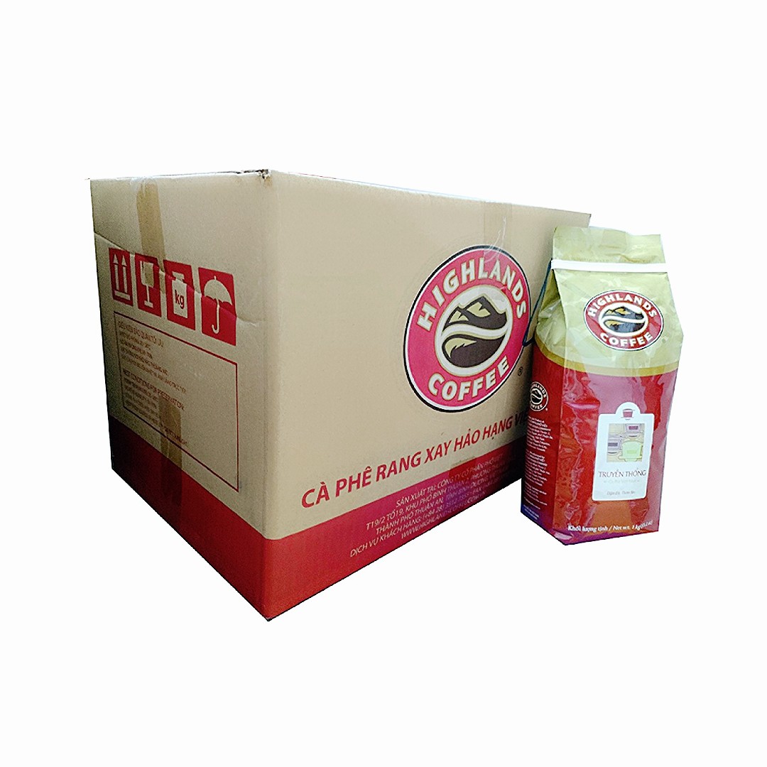 [Combo 2 gói] Cà phê bột Truyền thống Highland Coffee 1kg