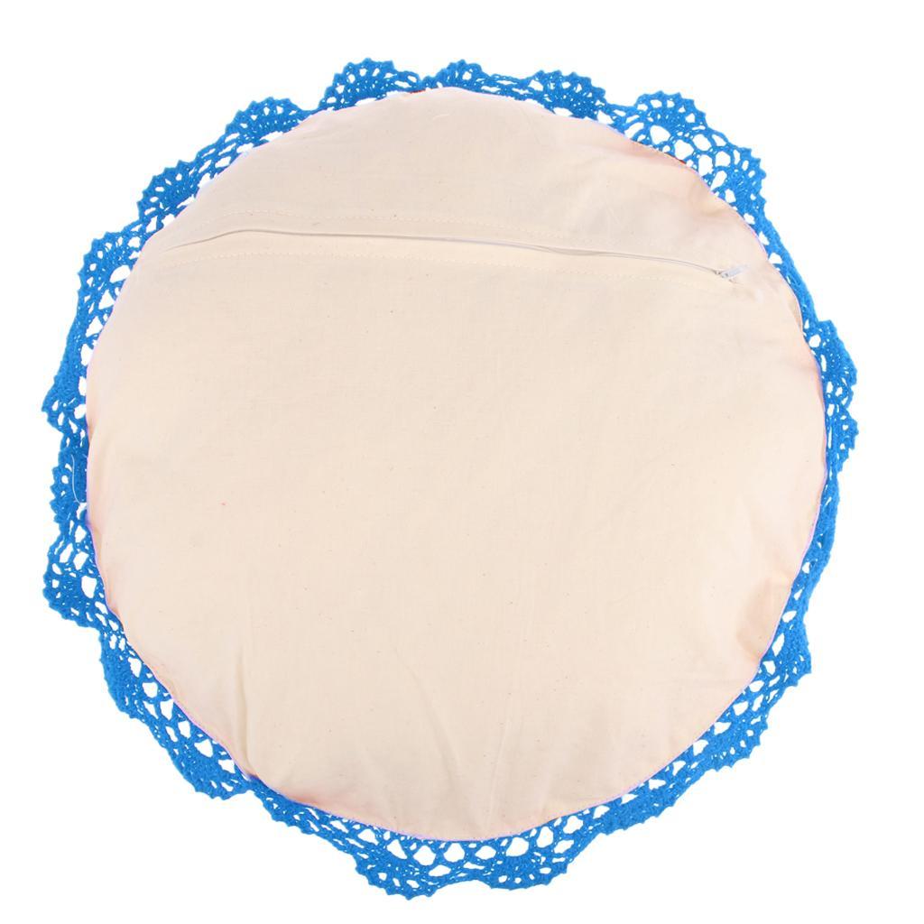 Handmade Crochet Cotton Pillow Cases W/ Pillow Core Soft Sofa Pillow Cushion
