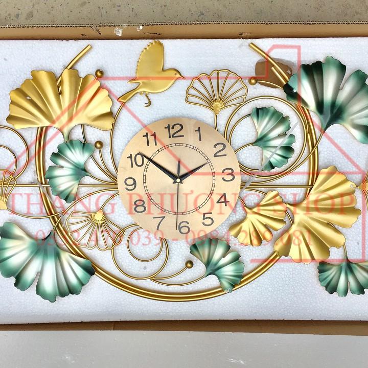Đồng Hồ Treo Tường Trang Trí Hình Hoa Lá Decor TP-036