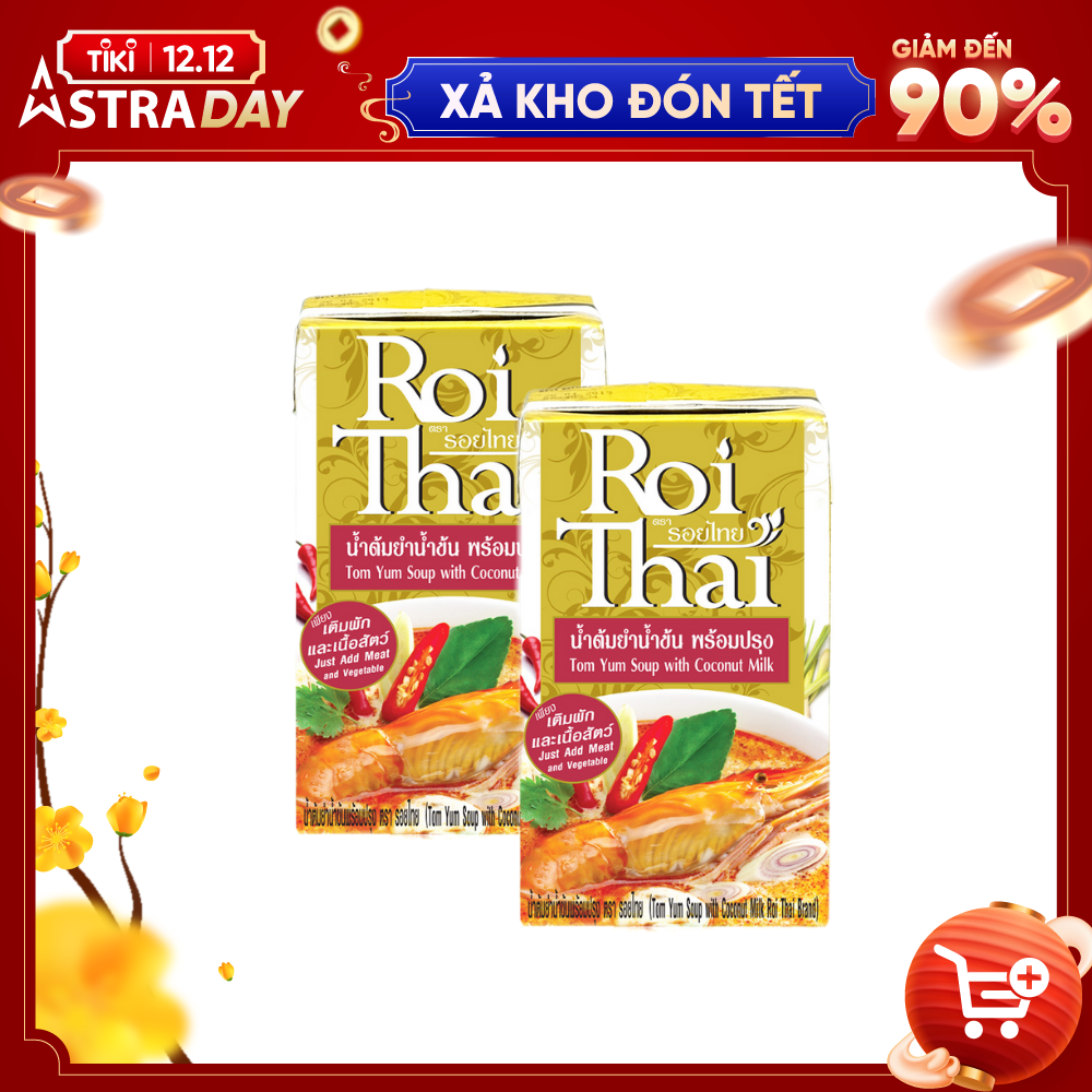 COMBO 2 Hộp Súp Tom Yum Nước Cốt Dừa Roi Thai 250ml (Thái Lan) - Date: 14/04/2023