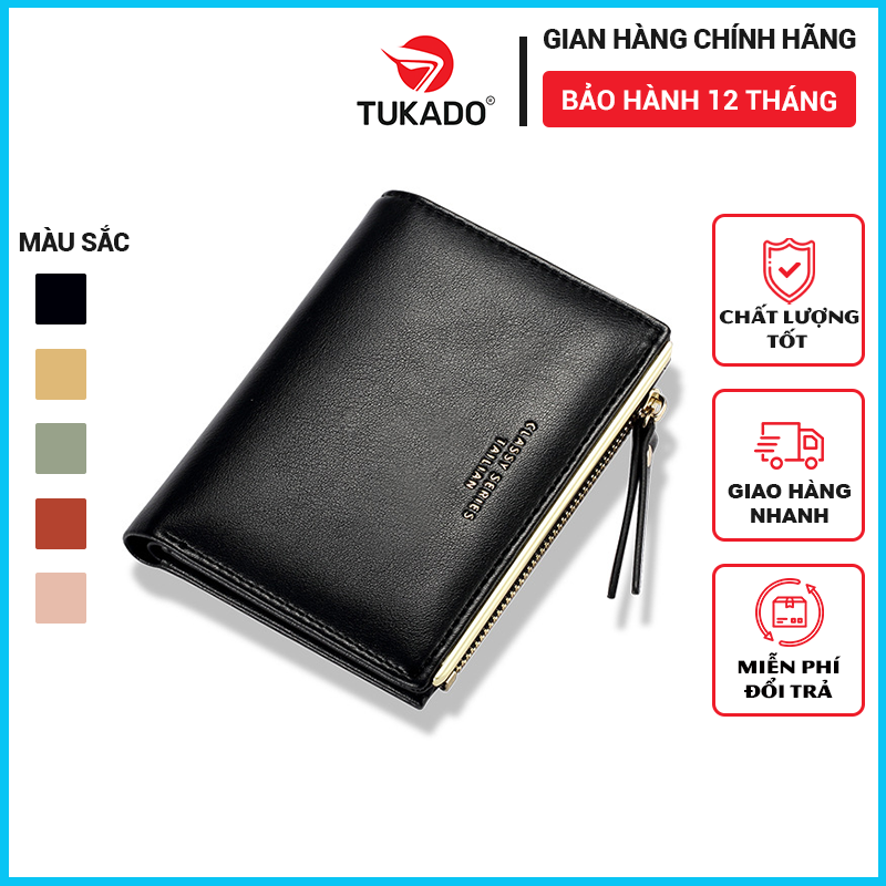 Ví Nữ Mini Cầm Tay Chính TAILIAN Gấp 2 Nhỏ Gọn Nhiều Ngăn Tiện Dụng Da Cao Cấp Cực Đẹp Giá Rẻ TL04