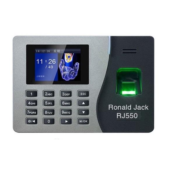 Máy chấm công vân tay Ronald Jack 550 ( tặng USB ),1000 dấu vân tay,Cổng kết nối:TCP/IP/USB/Pass,Chíp xử lý CPU Intel  - Hàng Chính Hãng